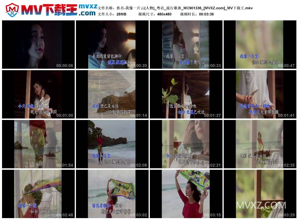 佚名-我像一片云(人物)_粤语_流行歌曲_MC901336